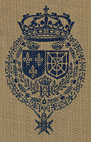 Das Emblem von Frankreich  & Navarra auf der Außenseite des Buches von Sedgwick