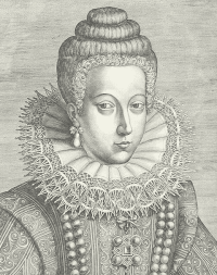 A picture of Marie de Medici when a young lady, second wife of King Henri IV of France and mother of Louis XIII
